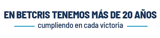 Banner de Betcris: más de 20 años cumpliendo en cada victoria